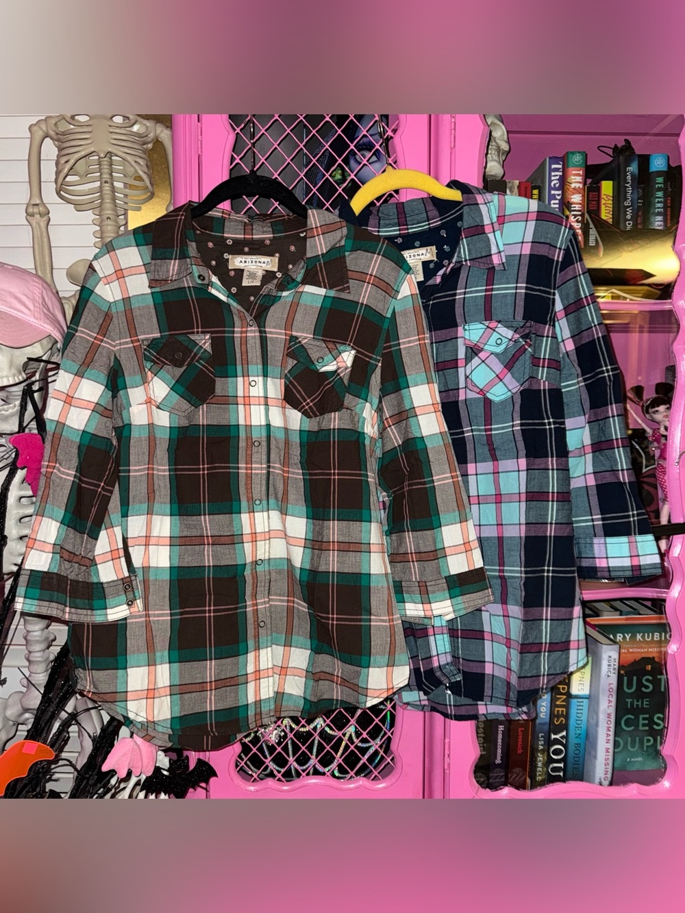 Vintage 90's Y2K Arizona Women's Plaid Flannel bundle size Large